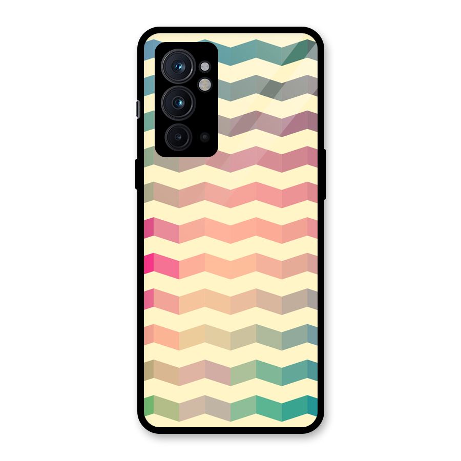 Seamless ZigZag Design Glass Back Case for OnePlus 9RT 5G