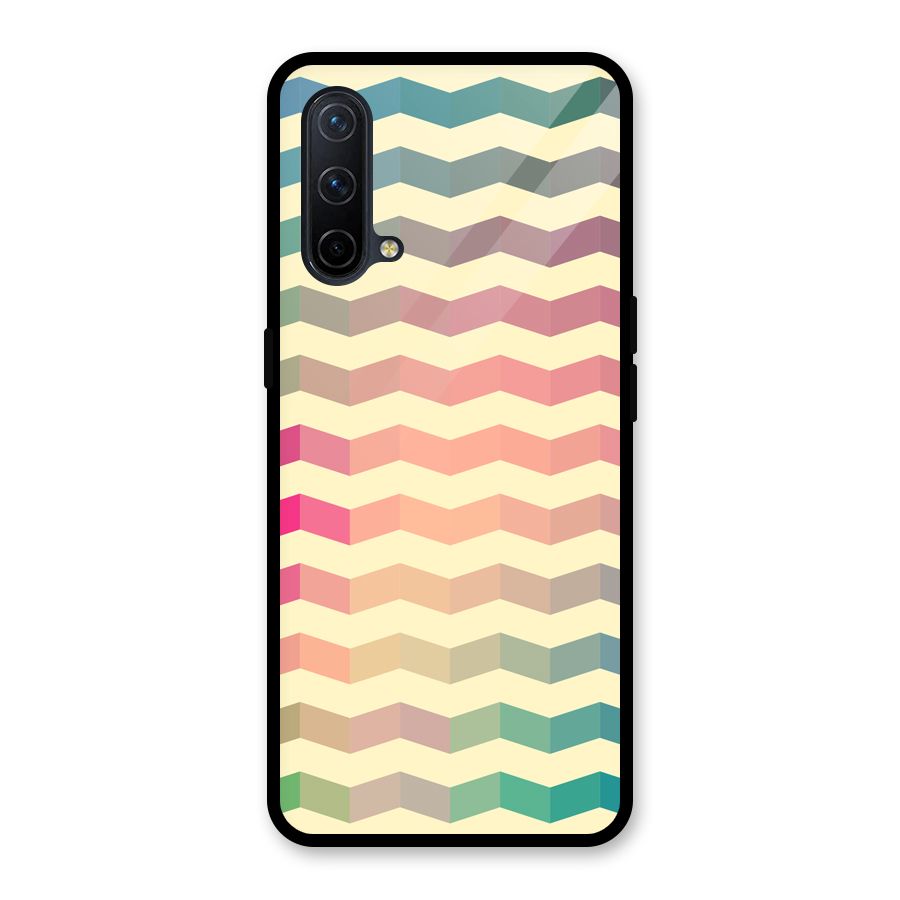 Seamless ZigZag Design Glass Back Case for OnePlus Nord CE 5G