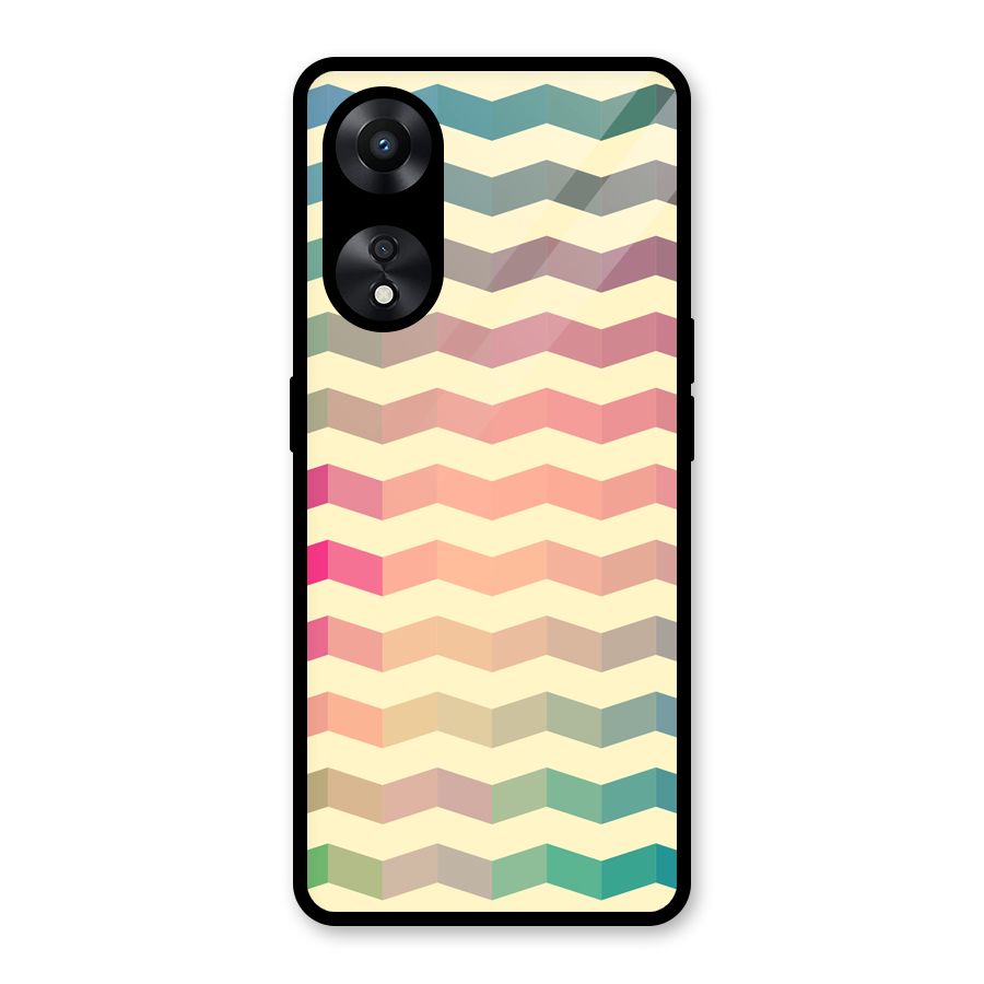 Seamless ZigZag Design Glass Back Case for Oppo A78