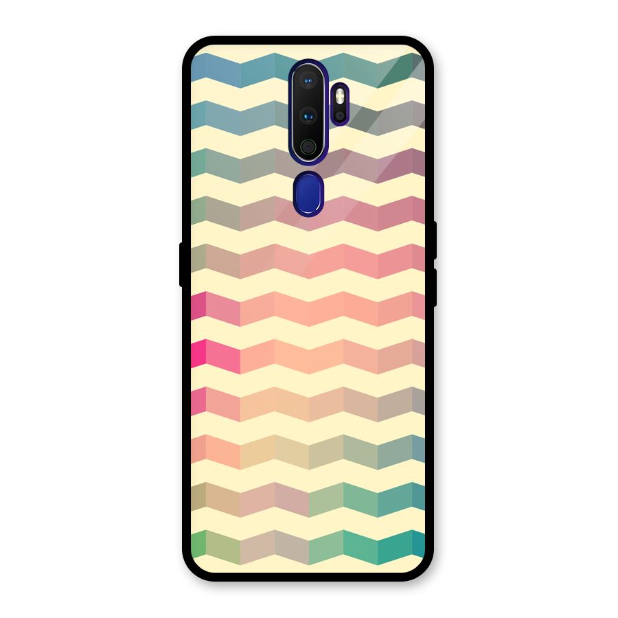 Seamless ZigZag Design Glass Back Case for Oppo A9 (2020)