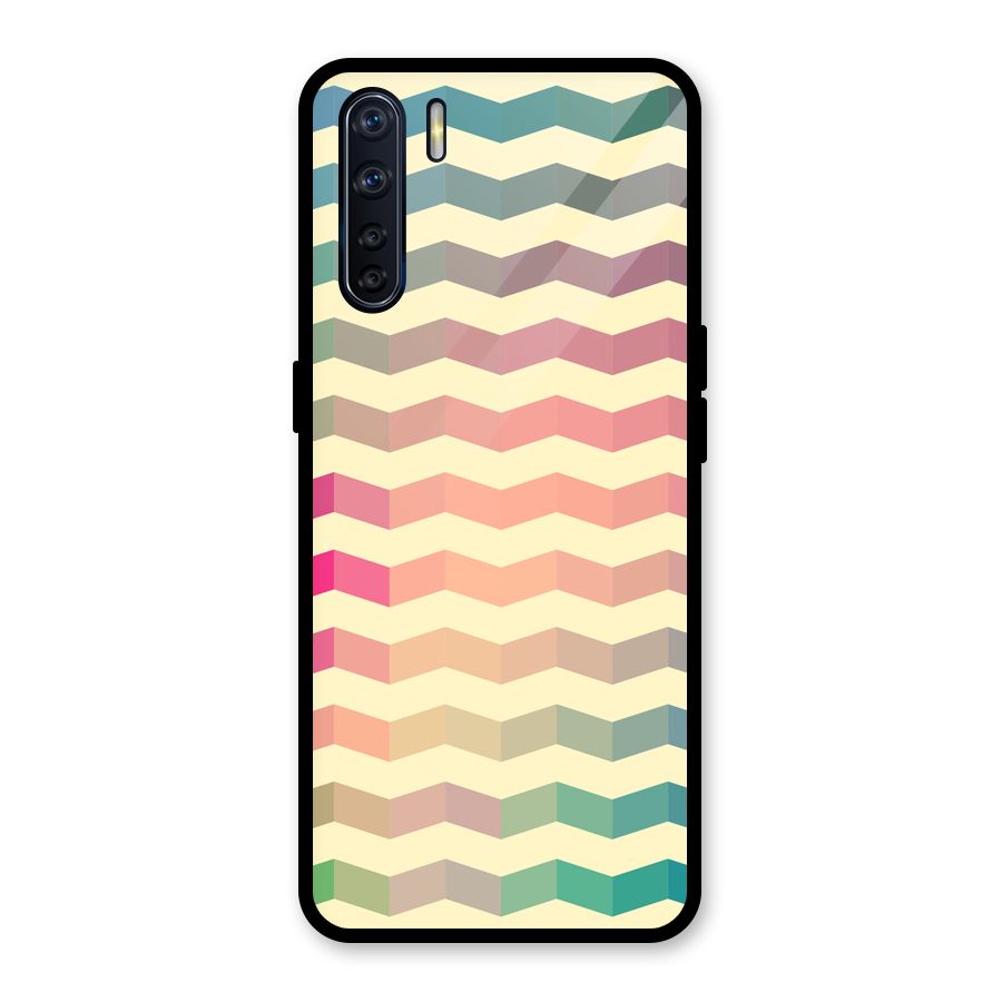 Seamless ZigZag Design Glass Back Case for Oppo F15