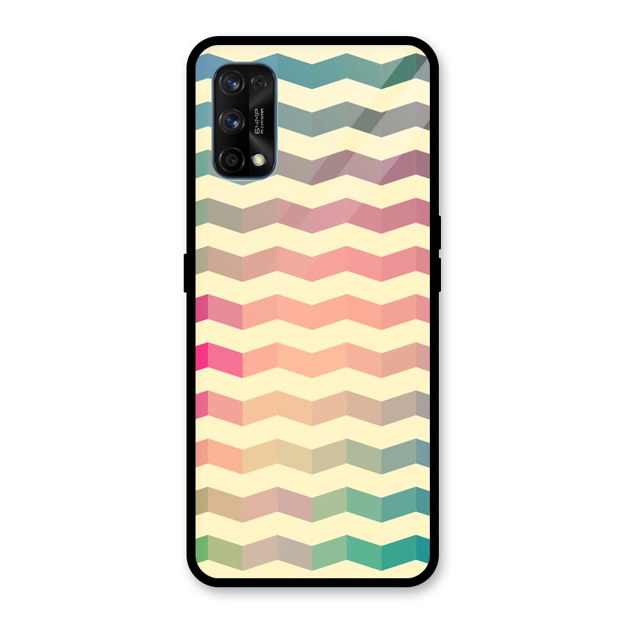 Seamless ZigZag Design Glass Back Case for Realme 7 Pro