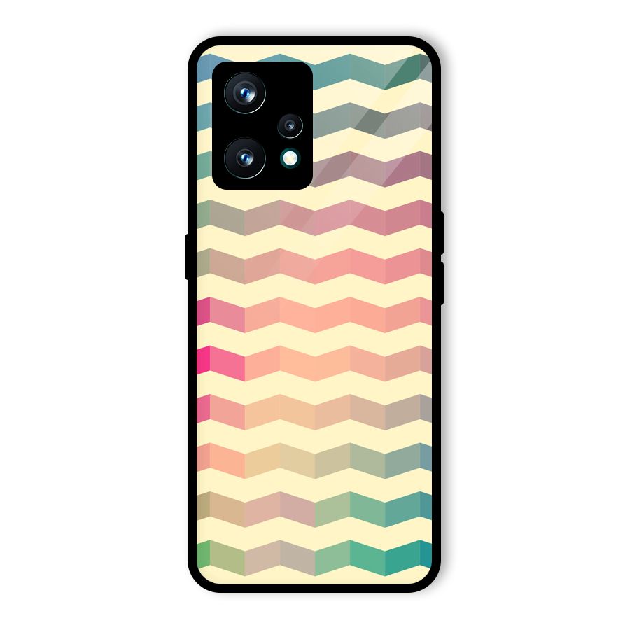 Seamless ZigZag Design Glass Back Case for Realme 9 Pro Plus 5G