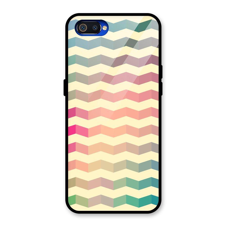 Seamless ZigZag Design Glass Back Case for Realme C2
