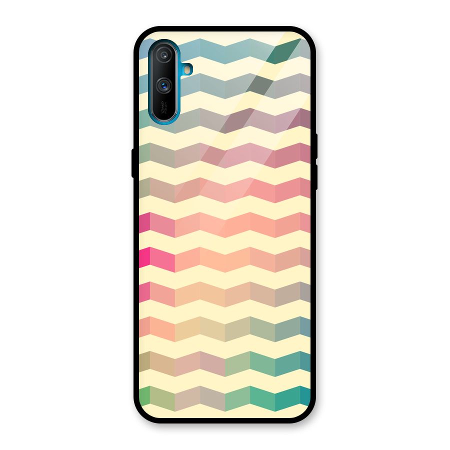 Seamless ZigZag Design Glass Back Case for Realme C3