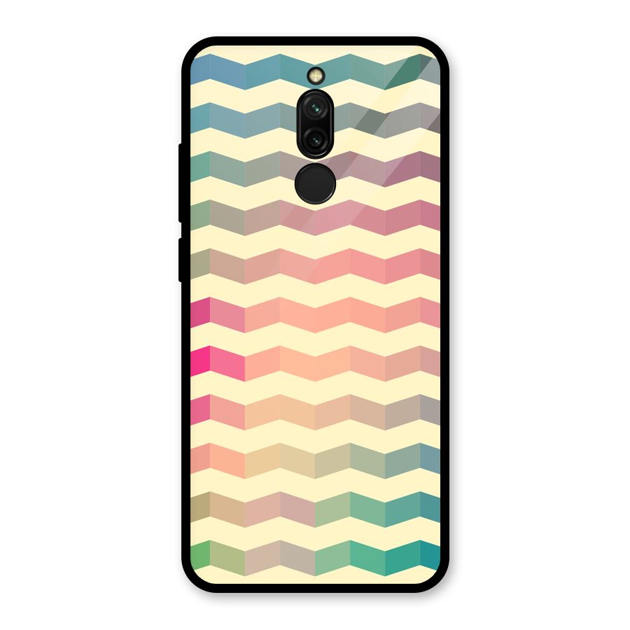 Seamless ZigZag Design Glass Back Case for Redmi 8