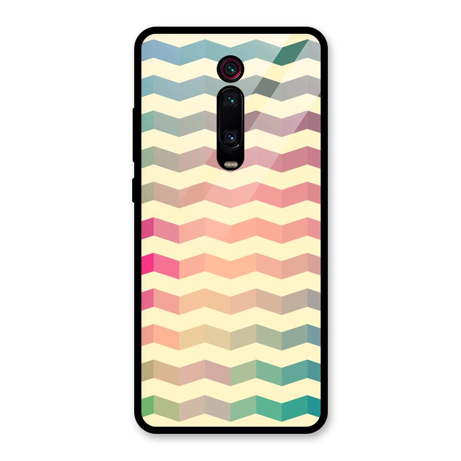 Seamless ZigZag Design Glass Back Case for Redmi K20 Pro