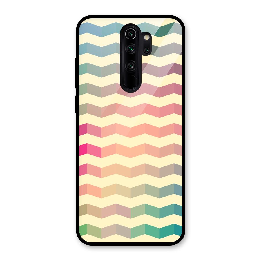 Seamless ZigZag Design Glass Back Case for Redmi Note 8 Pro