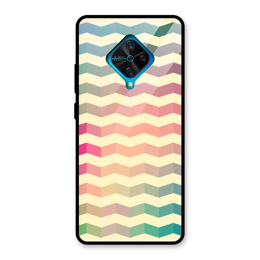Seamless ZigZag Design Glass Back Case for Vivo S1 Pro