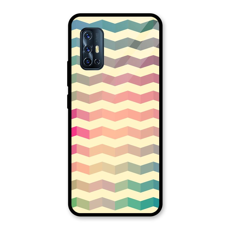 Seamless ZigZag Design Glass Back Case for Vivo V17