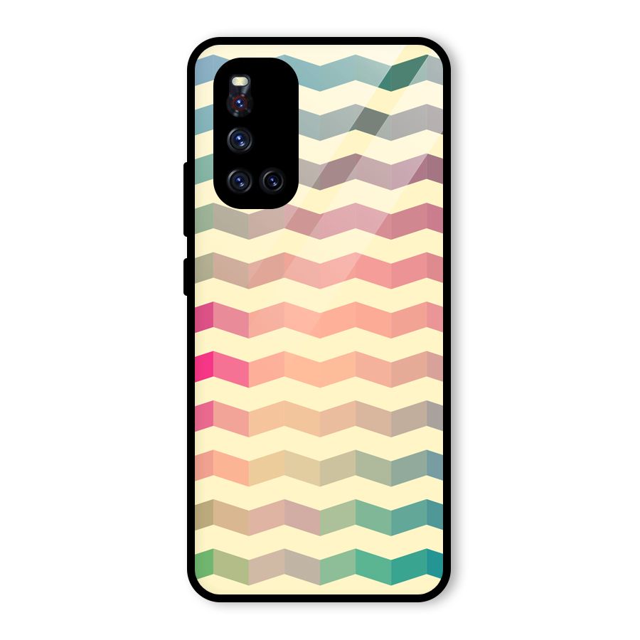 Seamless ZigZag Design Glass Back Case for Vivo V19