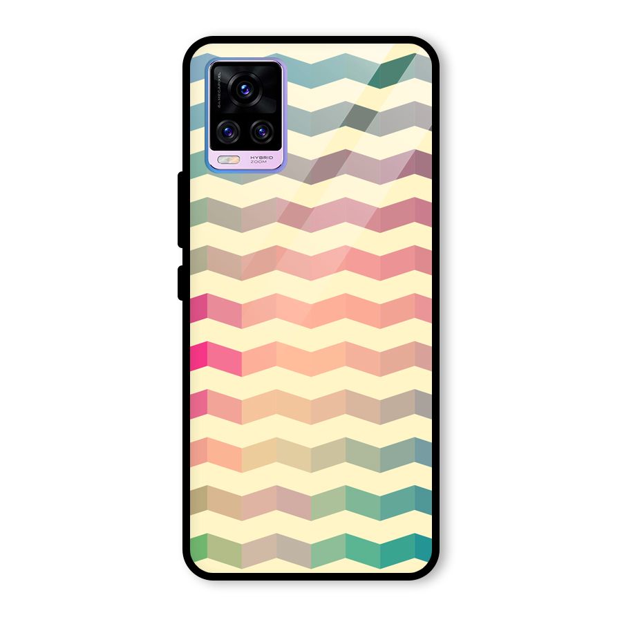 Seamless ZigZag Design Glass Back Case for Vivo V20 Pro