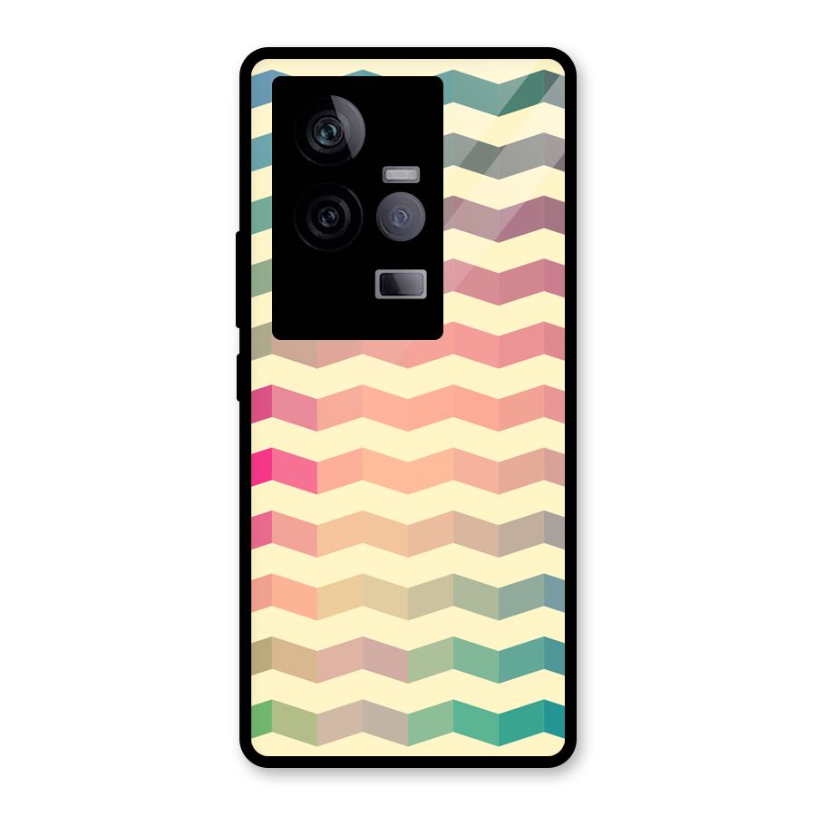Seamless ZigZag Design Glass Back Case for Vivo iQOO 11 5G