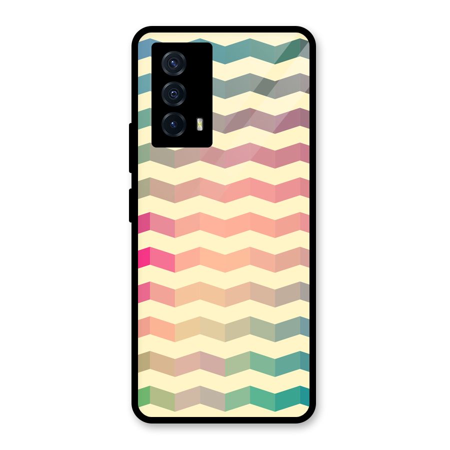 Seamless ZigZag Design Glass Back Case for Vivo iQOO Z5