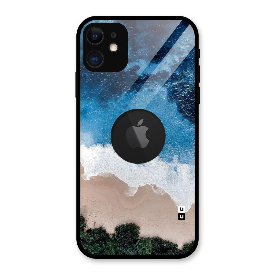 Seaside Glass Back Case for iPhone 11 Logo Cut