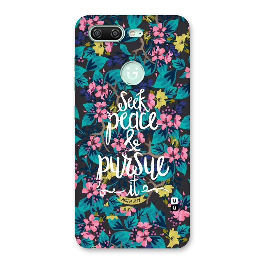 Seek Peace Back Case for Gionee S10