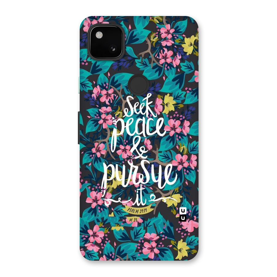 Seek Peace Back Case for Google Pixel 4a