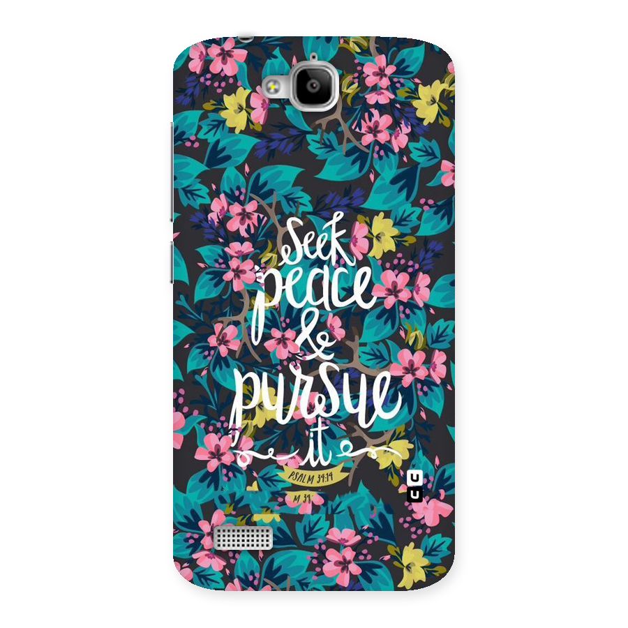Seek Peace Back Case for Honor Holly