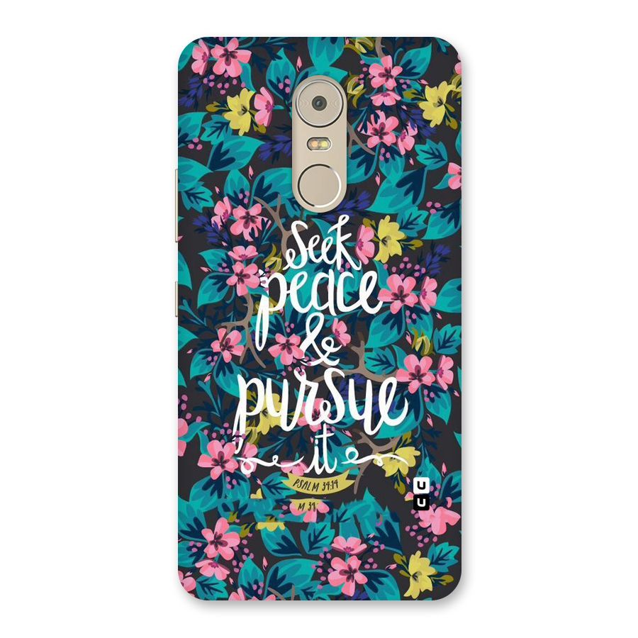 Seek Peace Back Case for Lenovo K6 Note