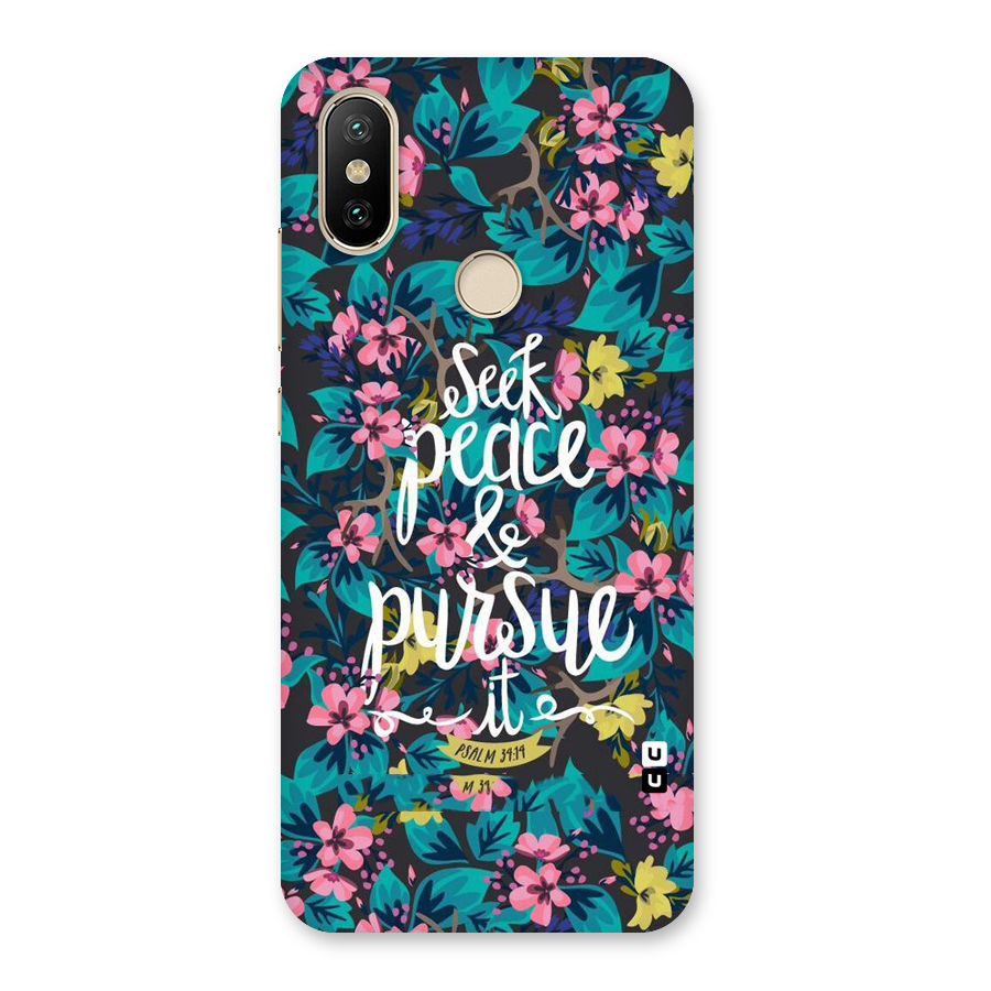 Seek Peace Back Case for Mi A2