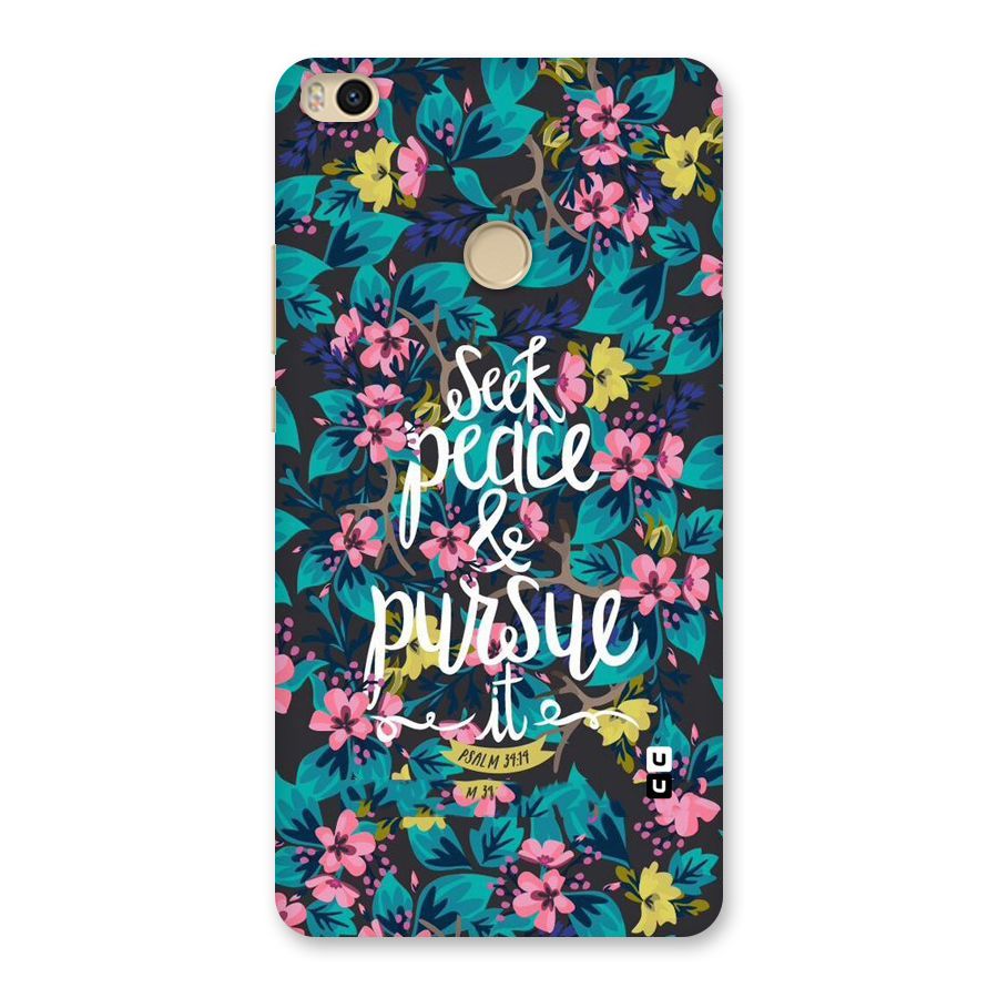 Seek Peace Back Case for Mi Max 2