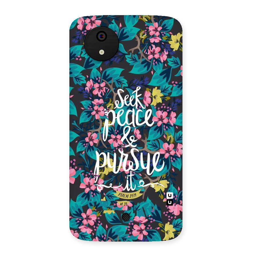 Seek Peace Back Case for Micromax Canvas A1