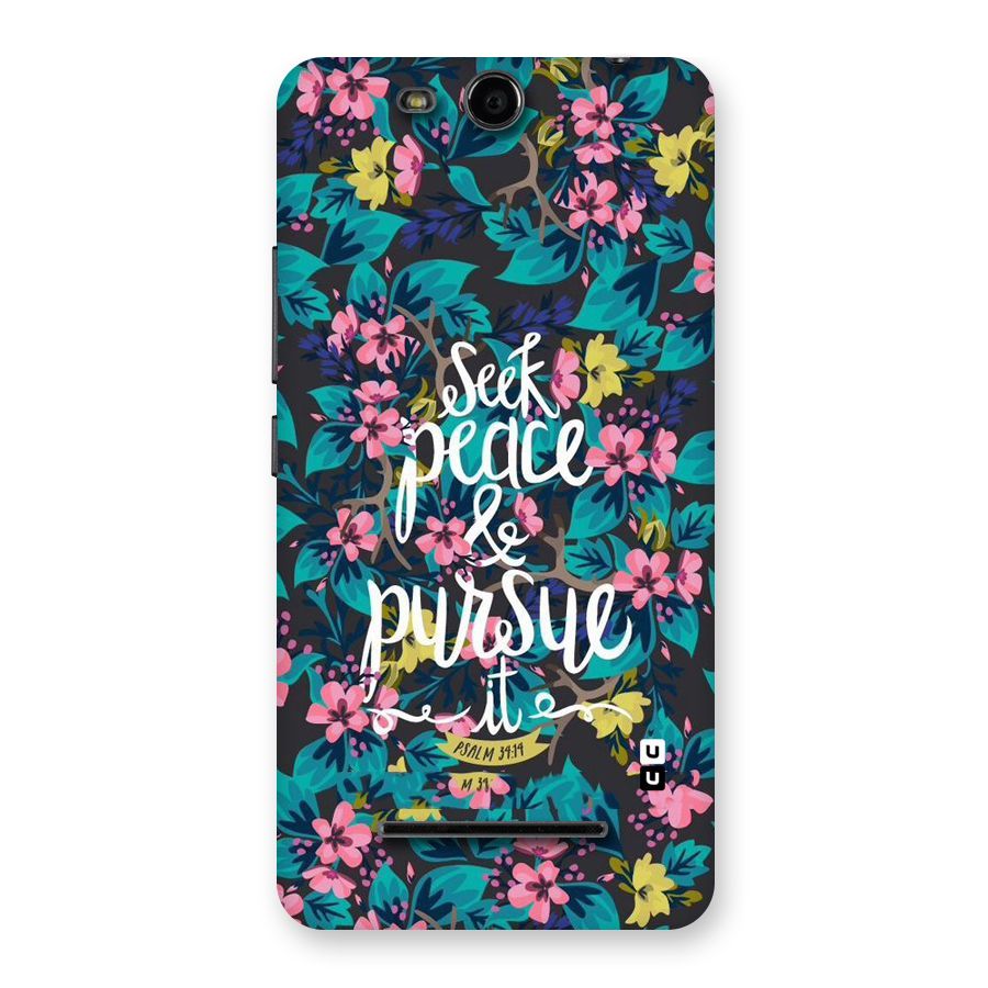 Seek Peace Back Case for Micromax Canvas Juice 3 Q392