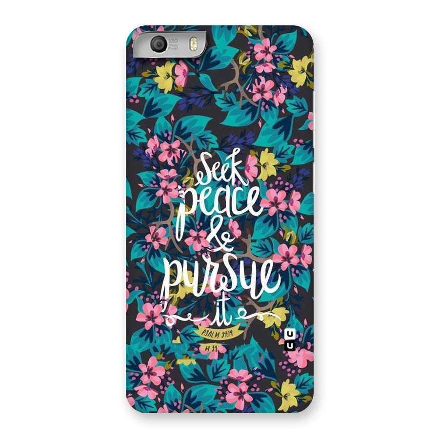 Seek Peace Back Case for Micromax Canvas Knight 2