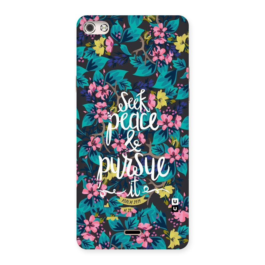 Seek Peace Back Case for Micromax Canvas Silver 5