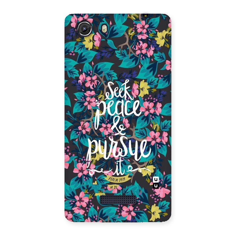 Seek Peace Back Case for Micromax Unite 3