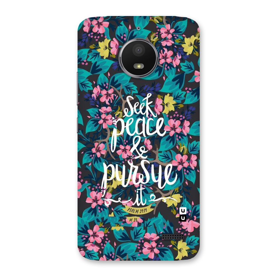 Seek Peace Back Case for Moto E4