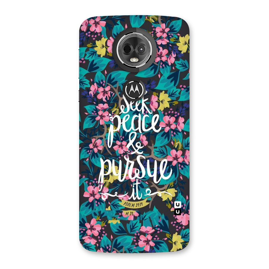 Seek Peace Back Case for Moto E5 Plus