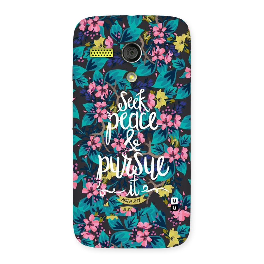 Seek Peace Back Case for Moto G