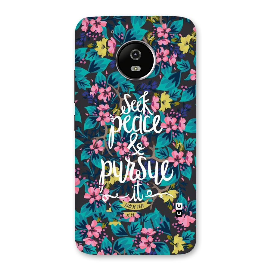 Seek Peace Back Case for Moto G5