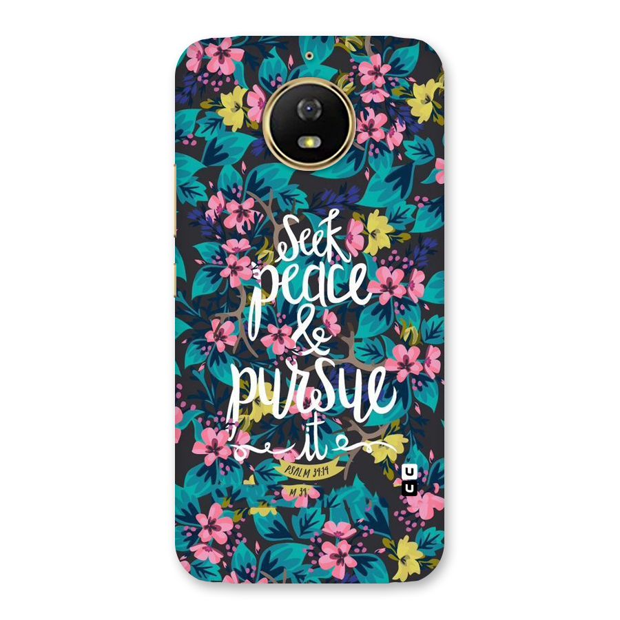 Seek Peace Back Case for Moto G5s