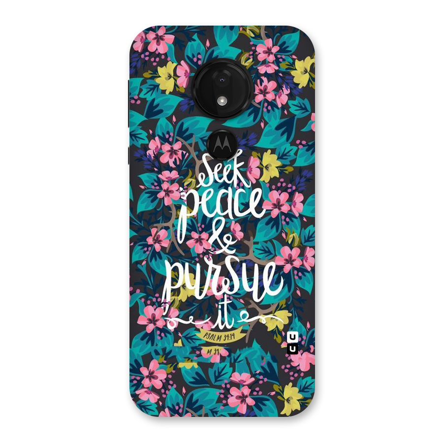 Seek Peace Back Case for Moto G7 Power