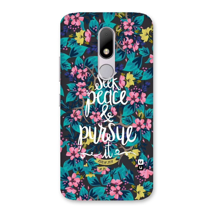 Seek Peace Back Case for Moto M