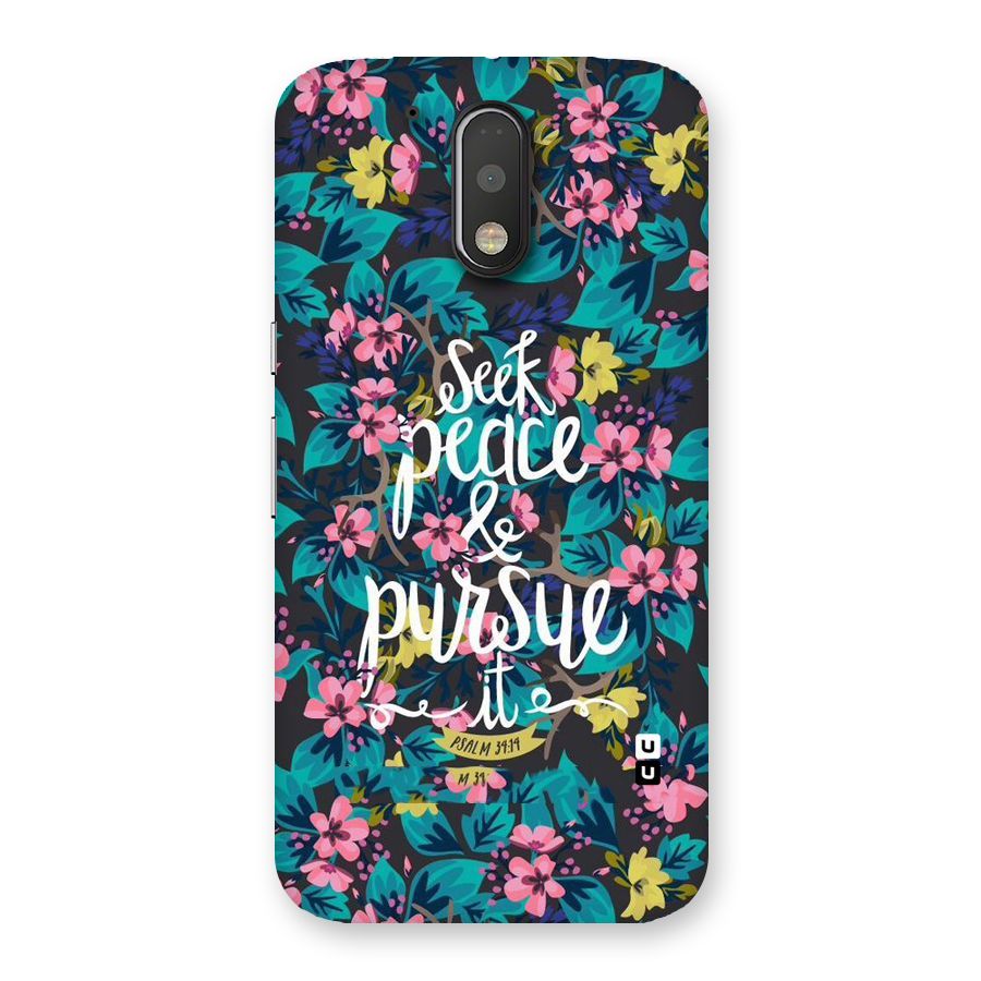 Seek Peace Back Case for Motorola Moto G4 Plus