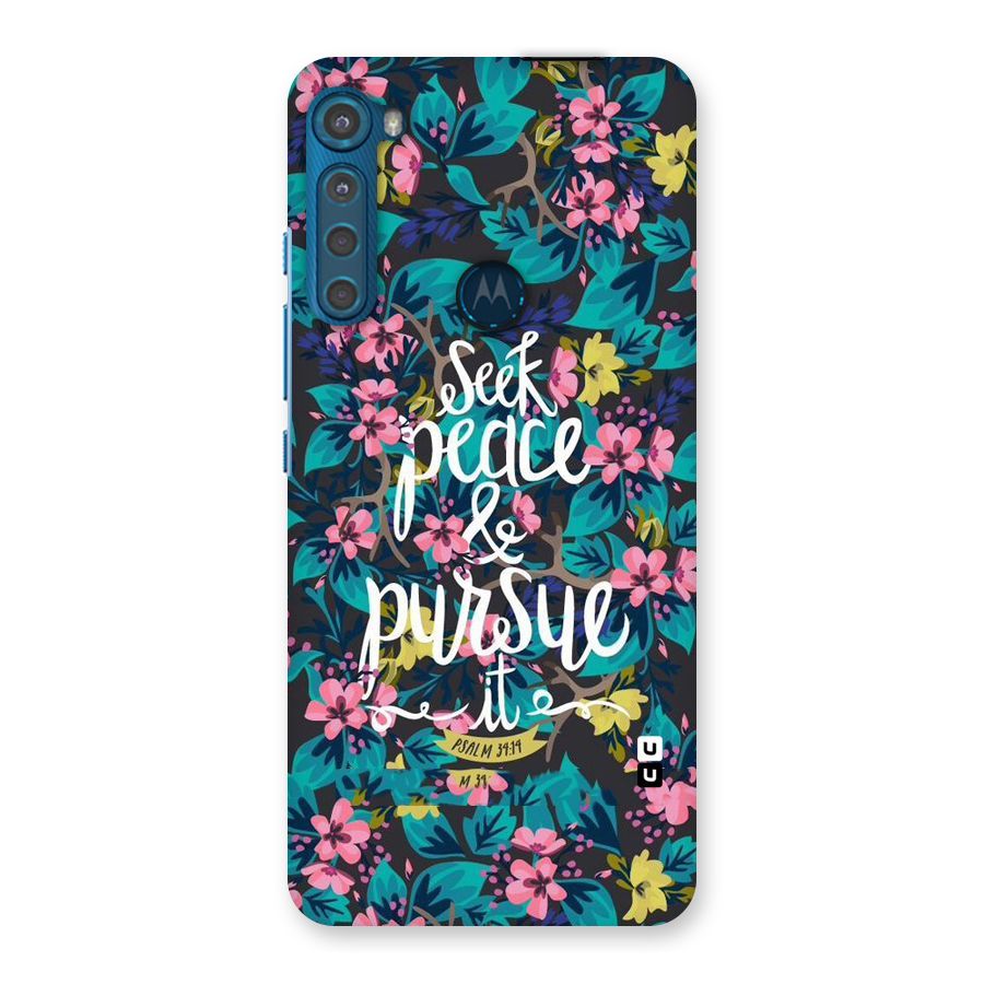 Seek Peace Back Case for Motorola One Fusion Plus