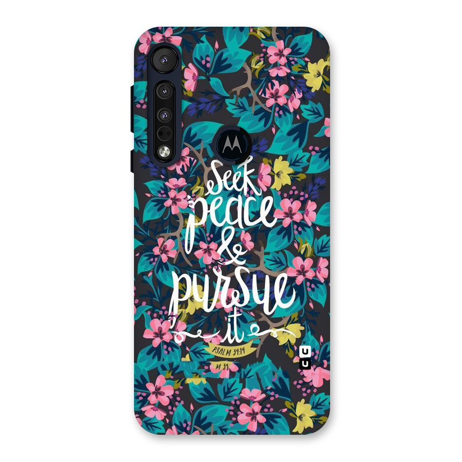 Seek Peace Back Case for Motorola One Macro