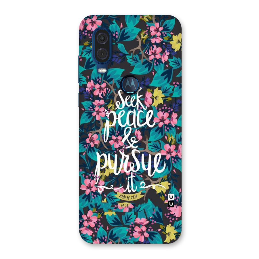 Seek Peace Back Case for Motorola One Vision