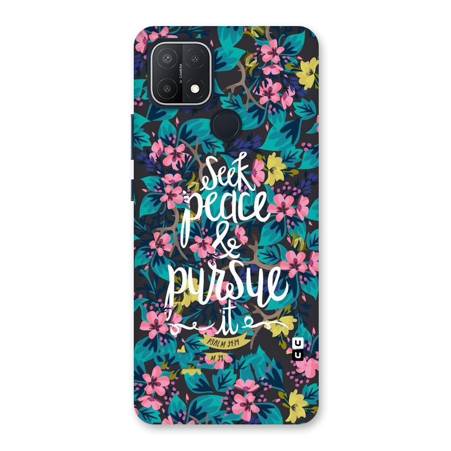 Seek Peace Back Case for Oppo A15
