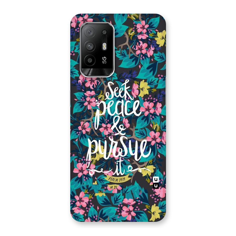 Seek Peace Back Case for Oppo F19 Pro Plus 5G