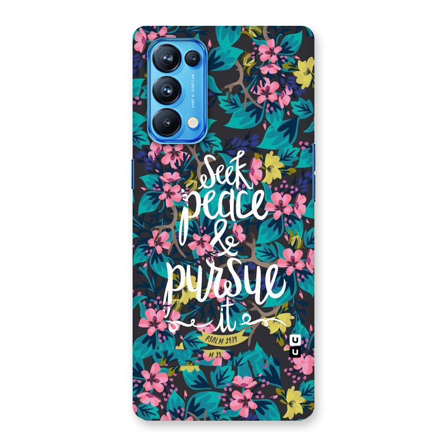 Seek Peace Back Case for Oppo Reno5 Pro 5G