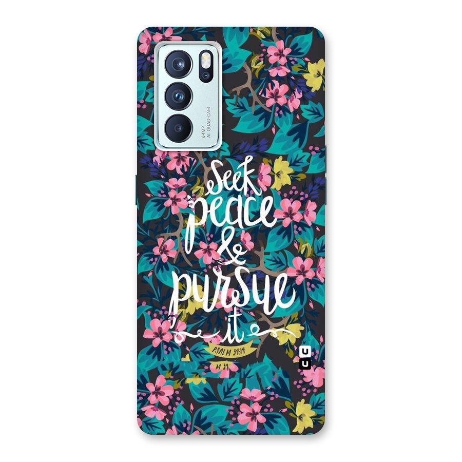 Seek Peace Back Case for Oppo Reno6 Pro 5G