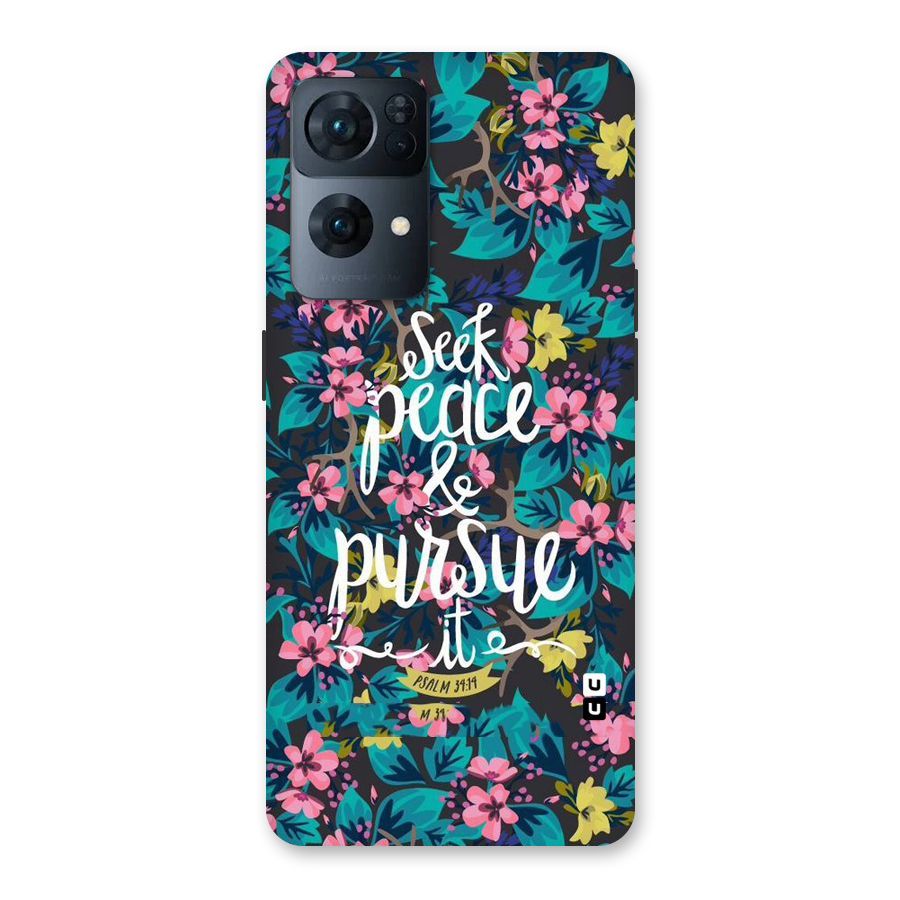 Seek Peace Back Case for Oppo Reno7 Pro 5G