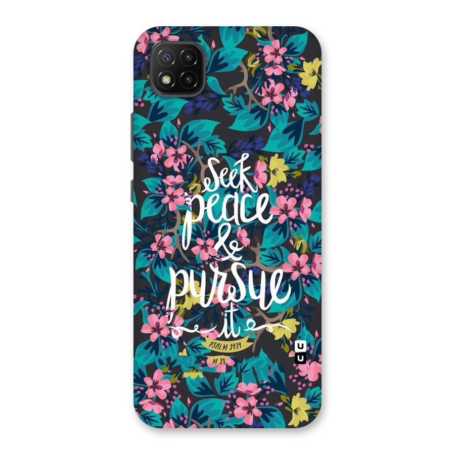 Seek Peace Back Case for Poco C3