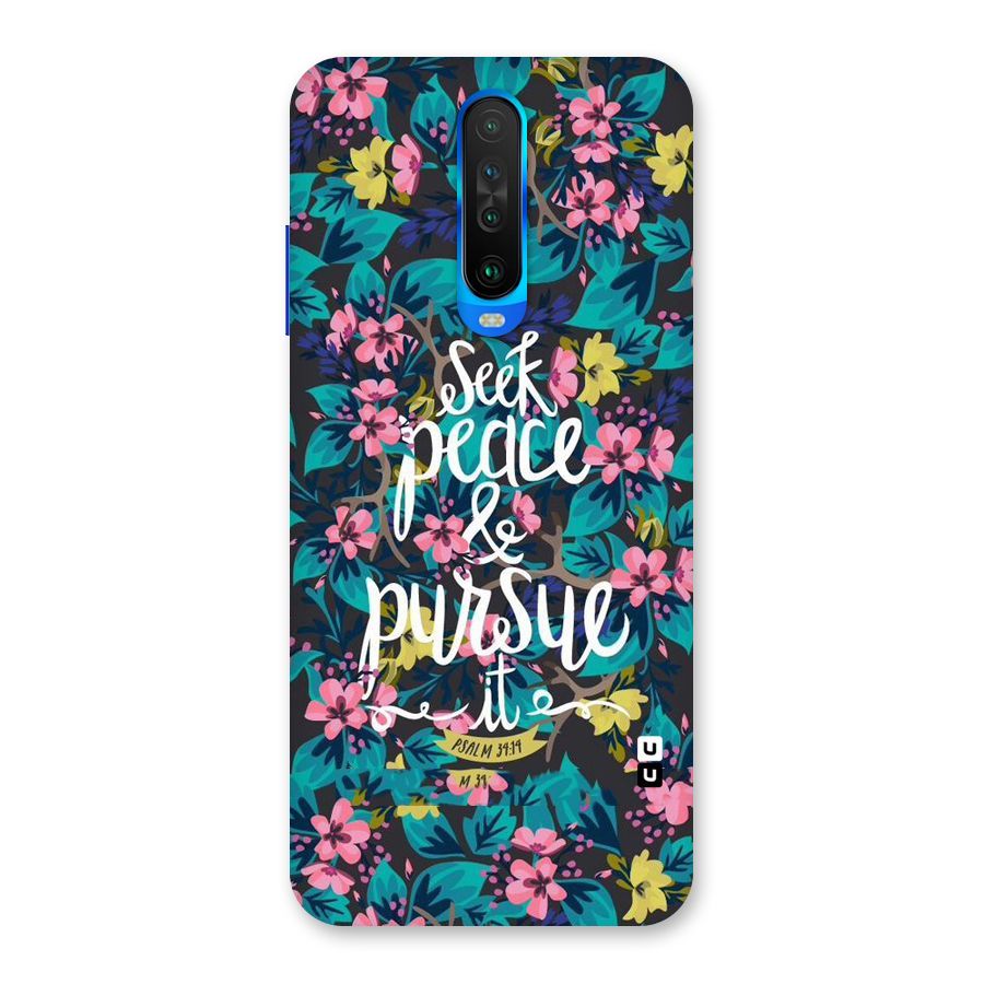 Seek Peace Back Case for Poco X2