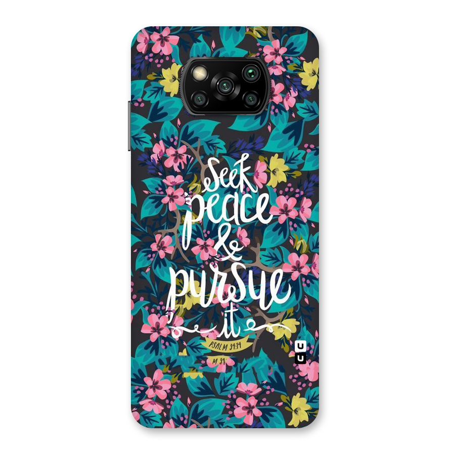 Seek Peace Back Case for Poco X3