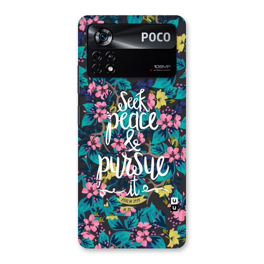 Seek Peace Back Case for Poco X4 Pro 5G